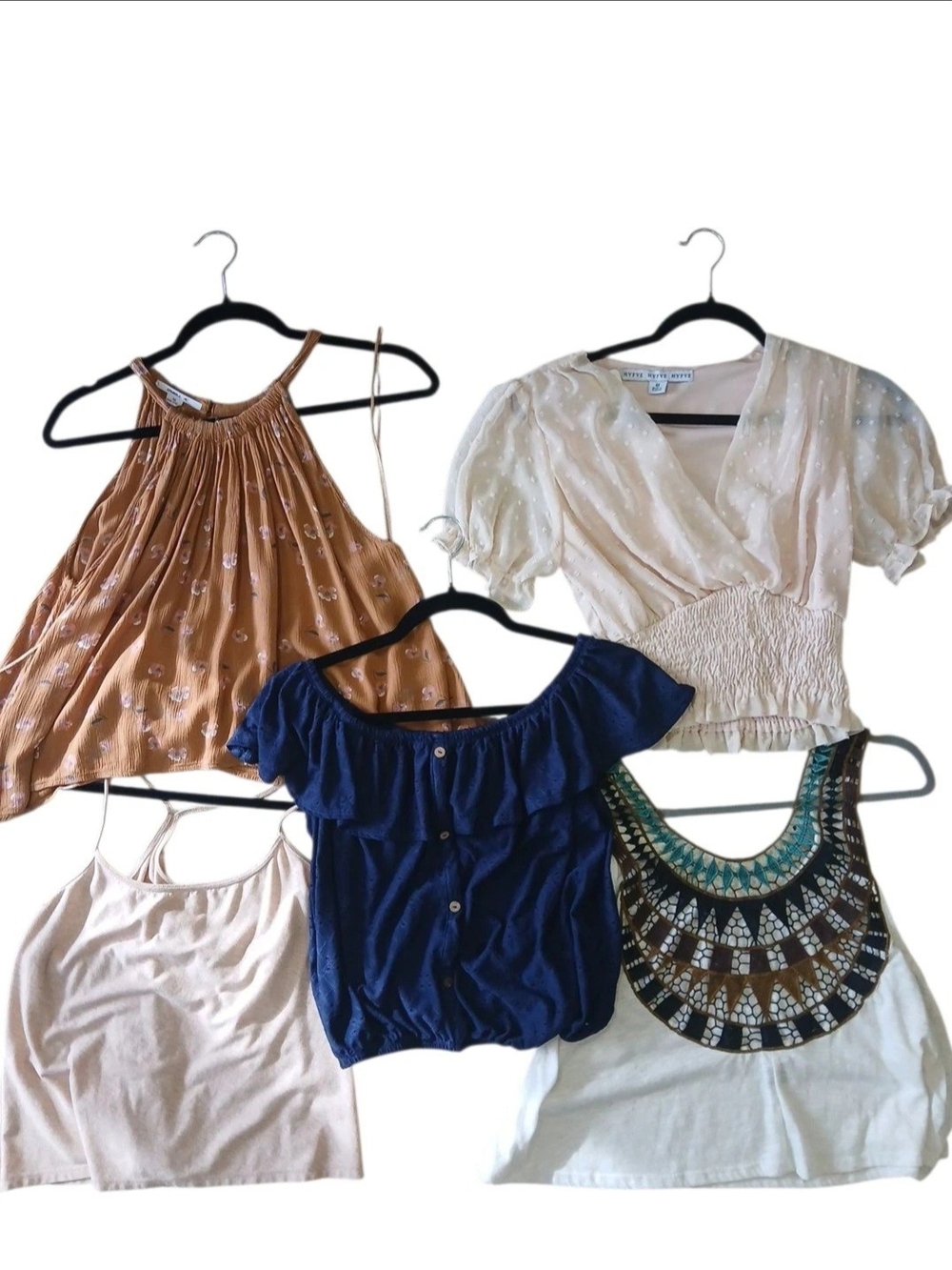 Lot Of 5 Crop Tops- Victoria's Secret, Free Kisses, O'Reilly, HYFVE  Medium #166